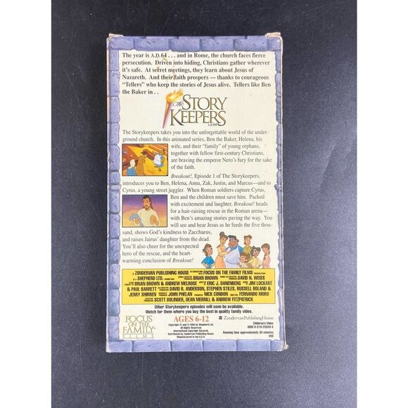 The Story Keepers Breakout VHS Vintage Kids Tape Movie - Picture 3 of 3